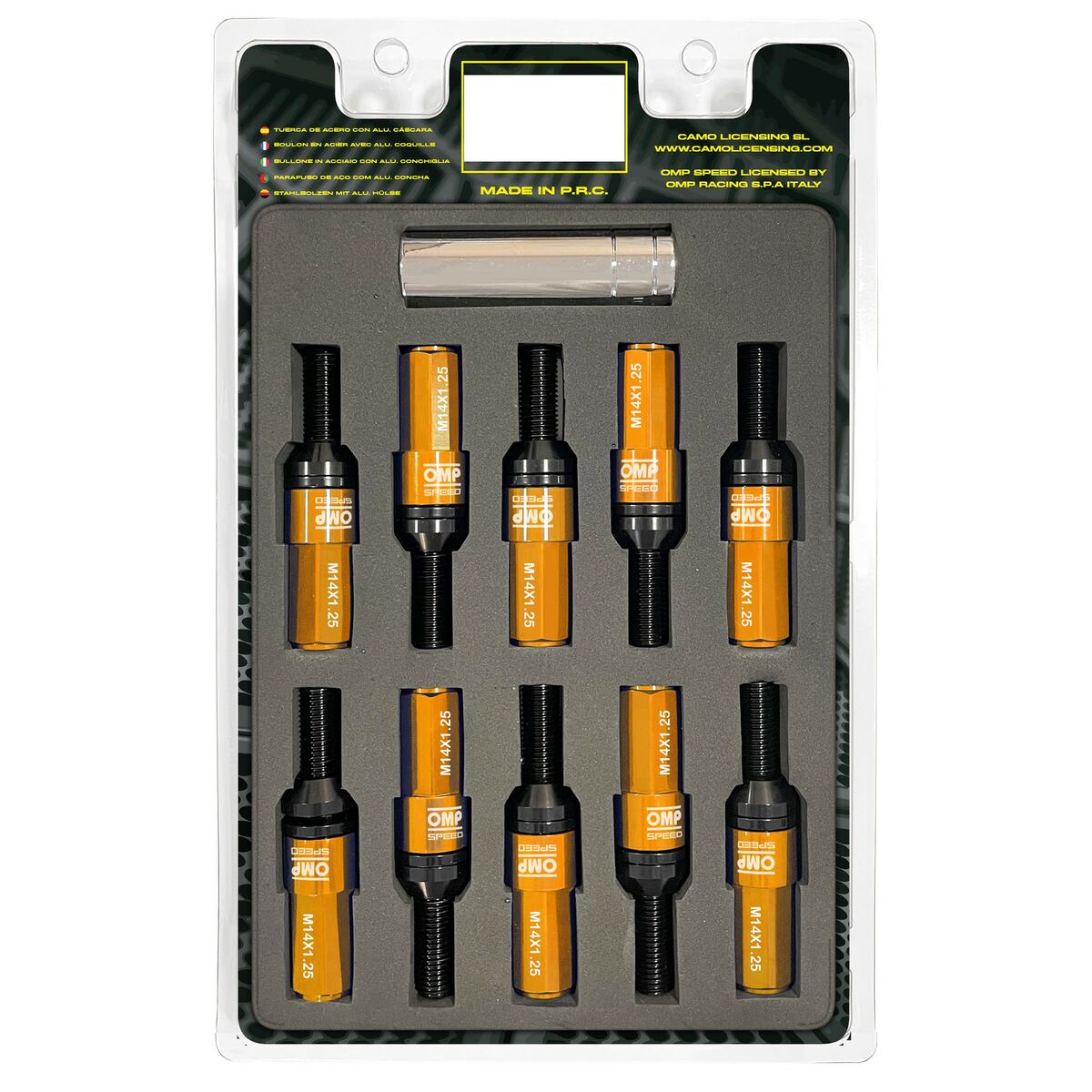 Screw kit OMP OMPS09971410 28 mm Orange M14 x 1,25-0