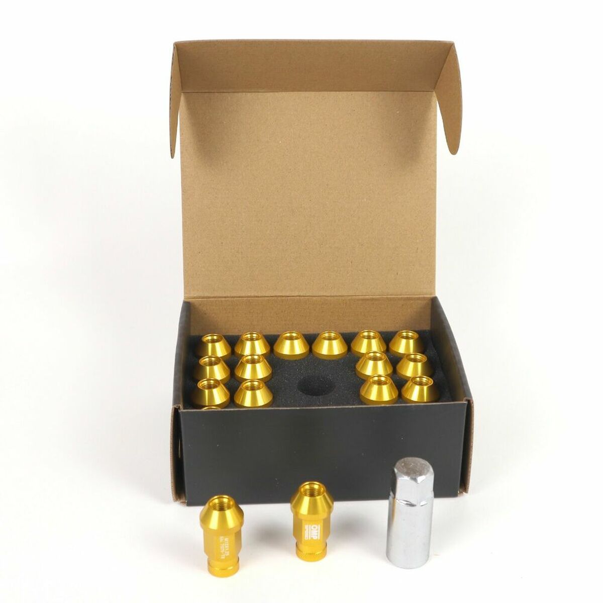 Set Nuts OMP 7075 Yellow 20 uds M14 x 1,25-1