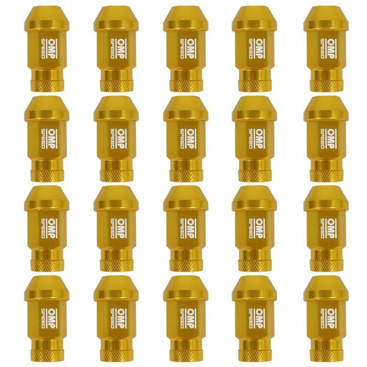 Set Nuts OMP 7075 Yellow 20 uds M14 x 1,25-2