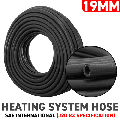19mm Braided Rubber Heater Hose, SAE J20 R3-0