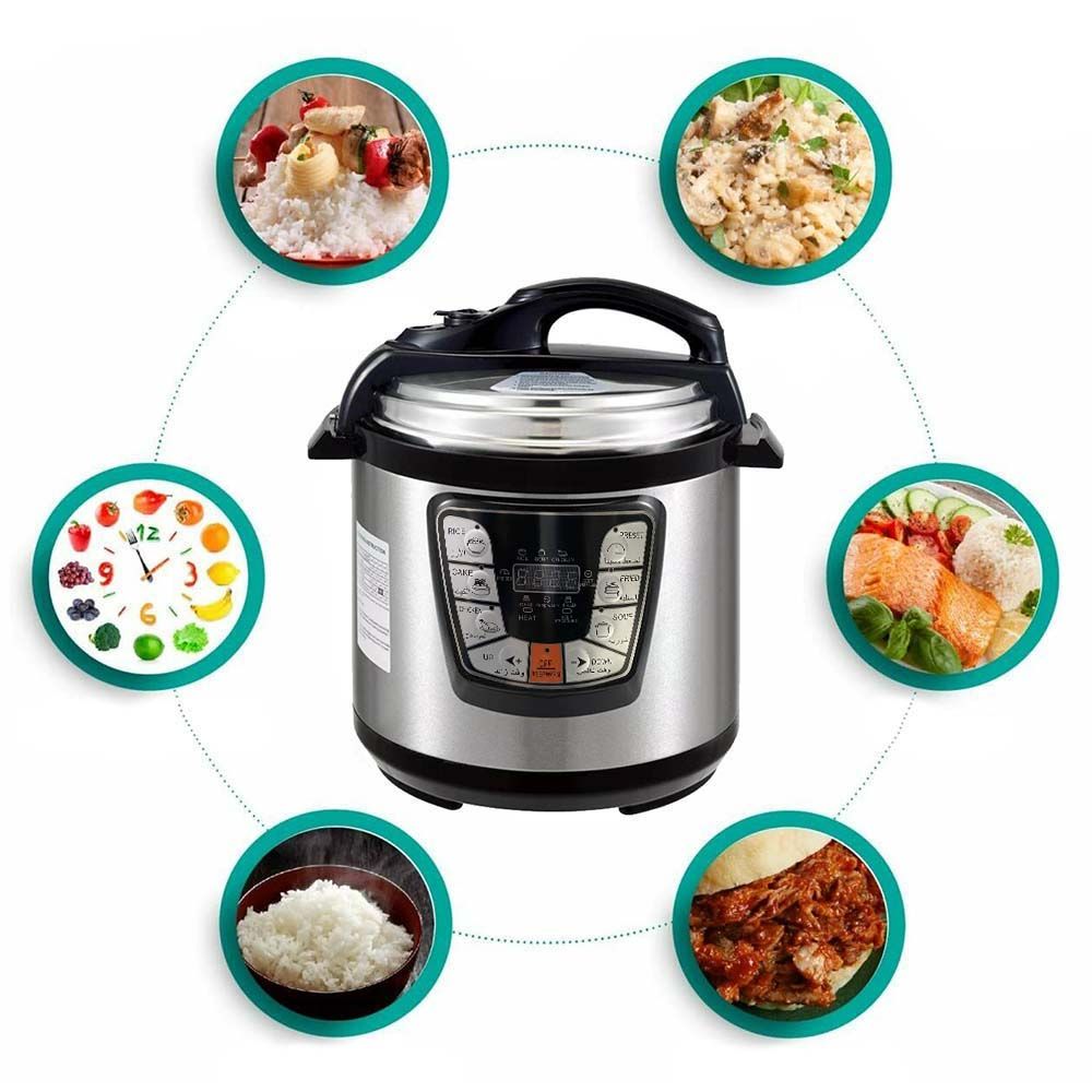 Slow cooker, multifunkčný tlakový hrniec, 6L-3