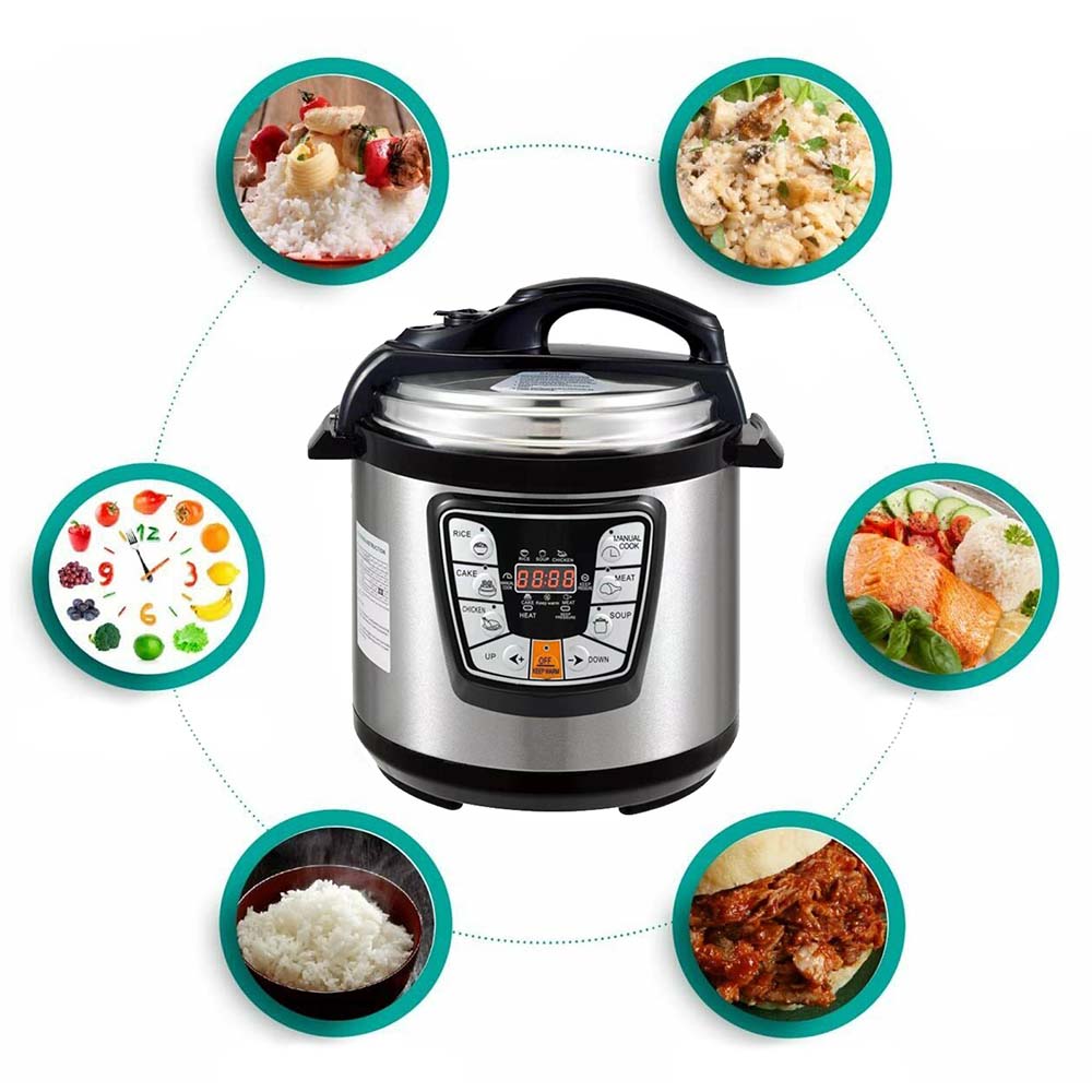 Slow cooker, multifunkčný tlakový hrniec, 6L-2